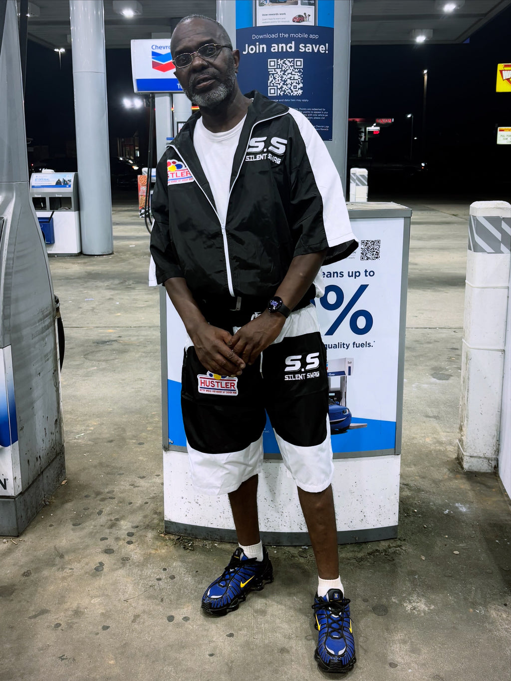 Silent Swag Hustler Set worn at night
