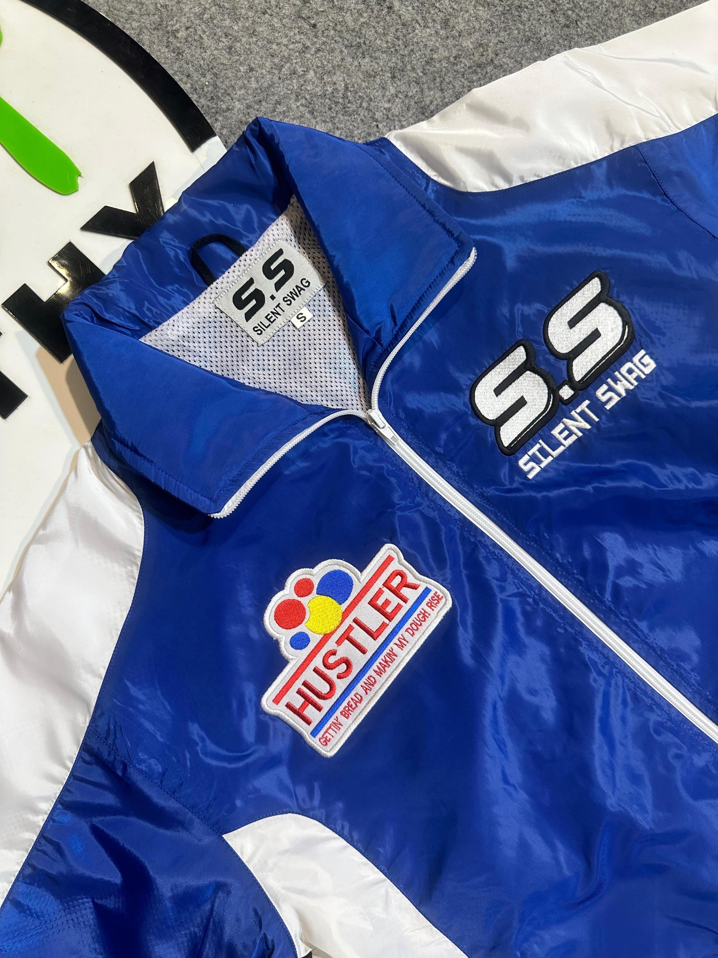Silent Swag x Hustler Track Set – Blue/White