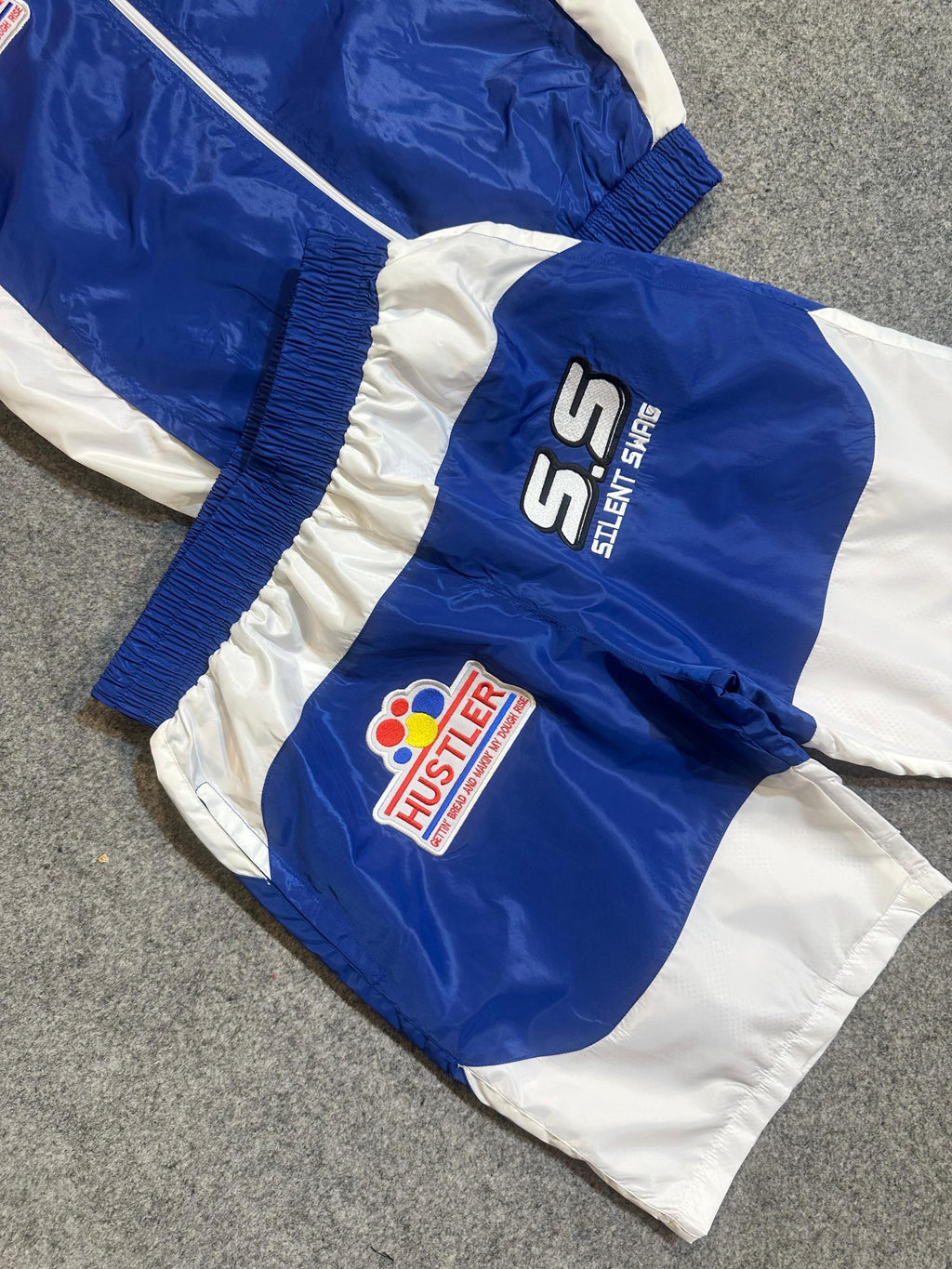 Silent Swag x Hustler Track Set – Blue/White