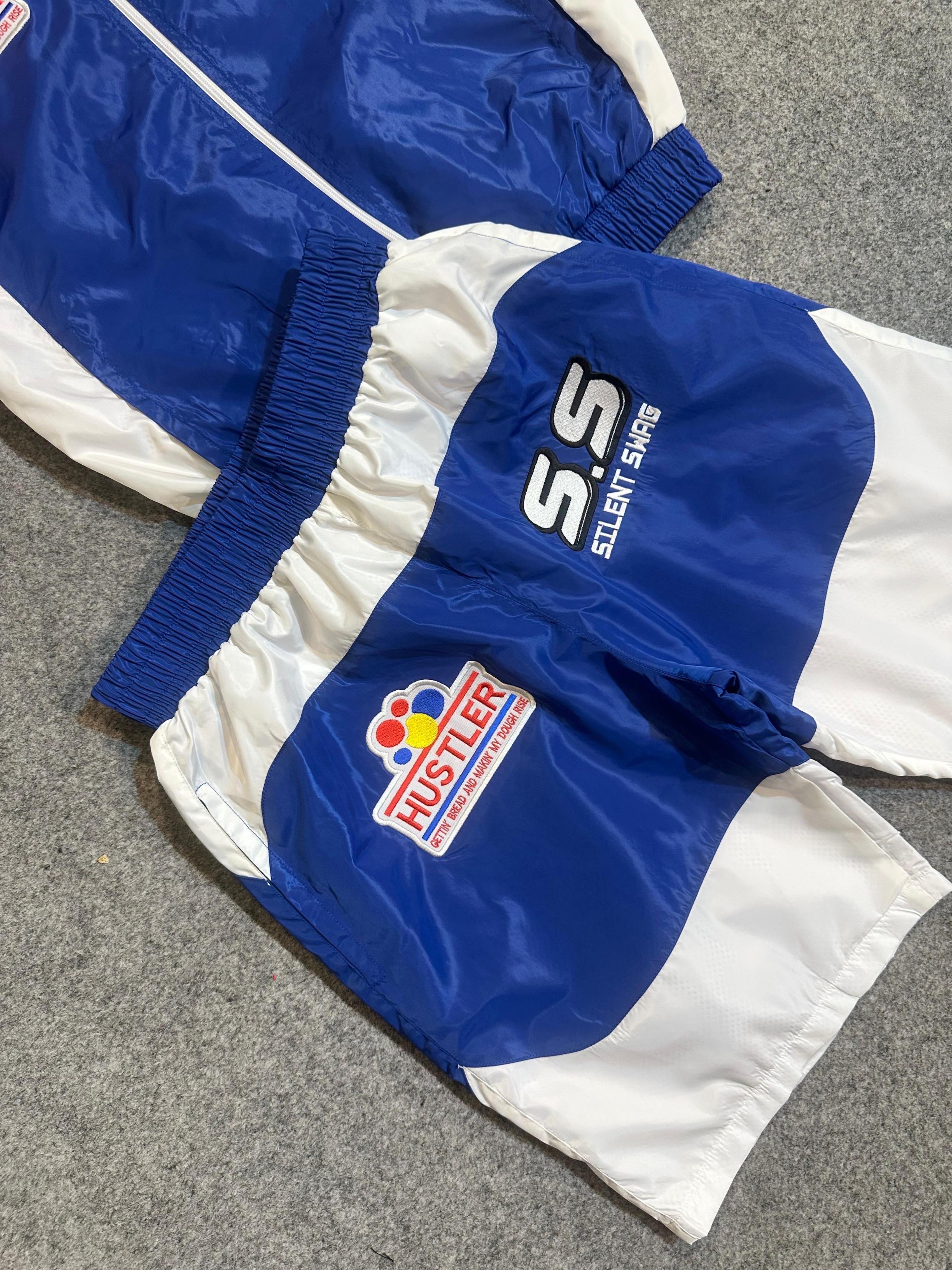 Silent Swag x Hustler Track Set – Blue/White