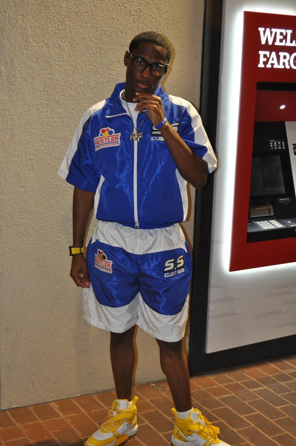 Silent Swag x Hustler Track Set – Blue/White
